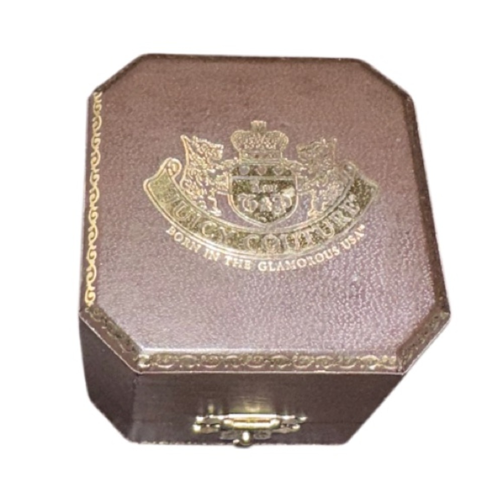 Juicy Couture Brown Pink Terry Fabric Jewelry Gift Box for Case Rings & Charms!